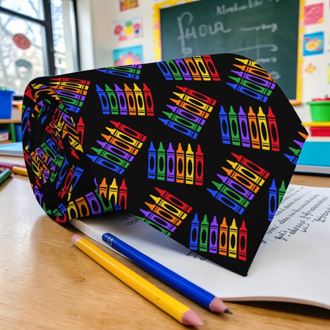 Gravata com Padrão de Professor de Arte Escolar (Criador carregado)