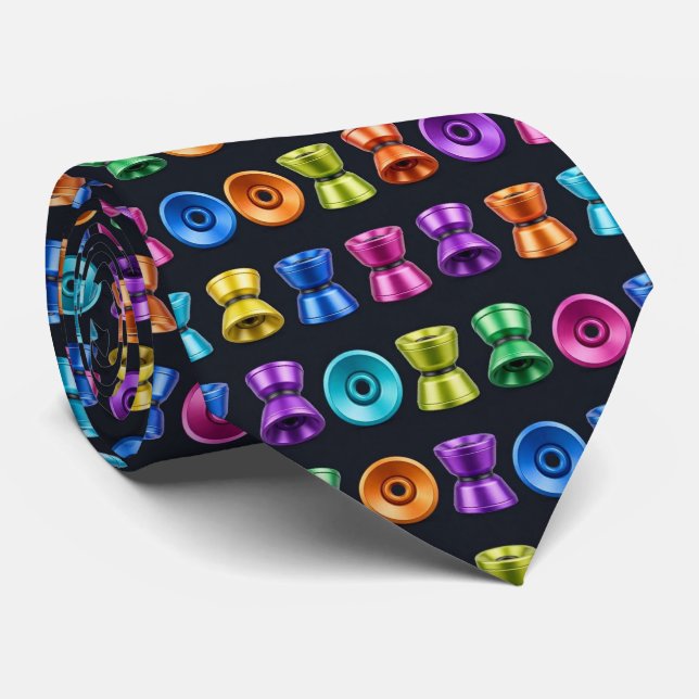 Gravata com Padrão de Yo-Yo (Rolled)