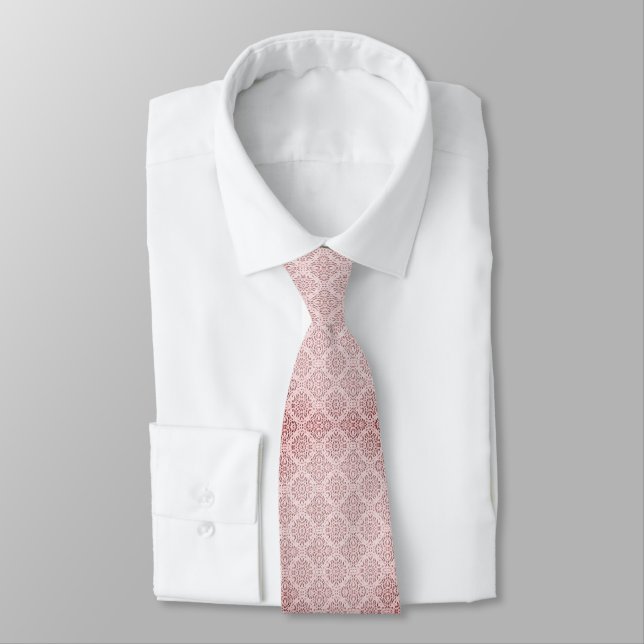 Gravata com Padrão Floral Rosa Elegante (Amarrado)