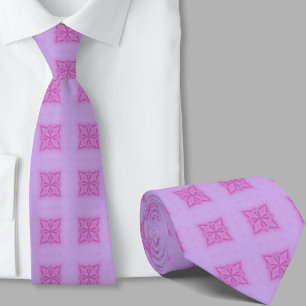 Gravata com padrão geométrico rosa artístico moder