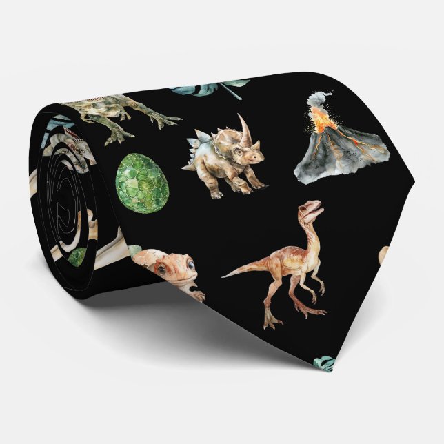 Gravata com tema Tyrannosaurus Rex Dinossauro (Rolled)