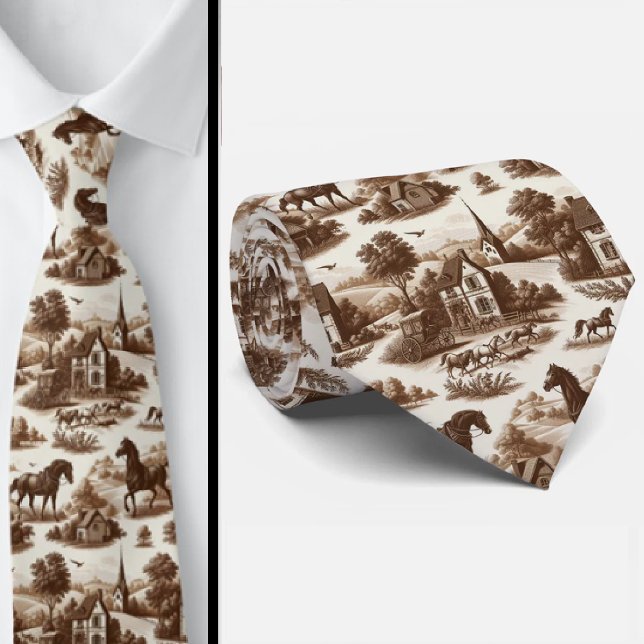 Gravata com Toile de Jouy de Campo Francês (Criador carregado)