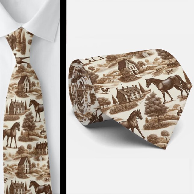 Gravata com Toile de Jouy de Campo Francês (Criador carregado)