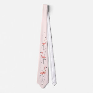 Gravata com um lado, rosa, Flamingo
