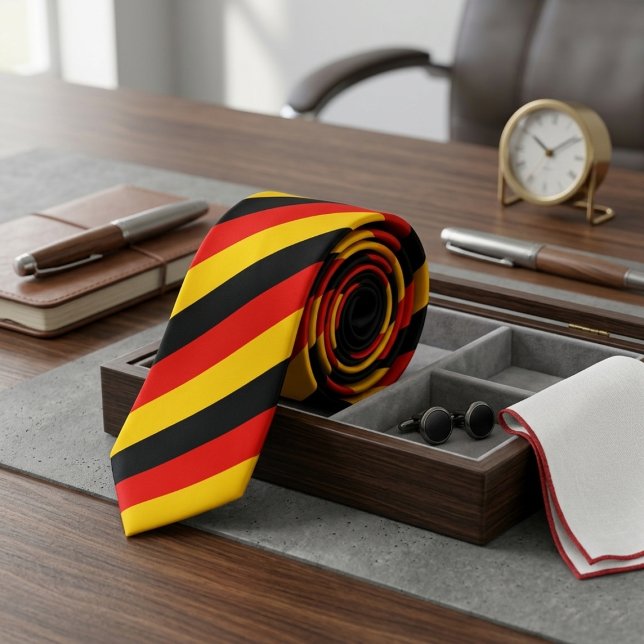 Gravata Combinação Preto Vermelho Amarelo (Criador carregado)