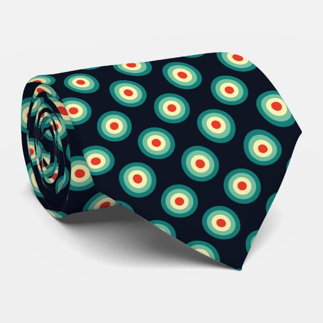 Gravata Combo de cinco cores - Azul Aqua Verde Amarelo (Rolled)