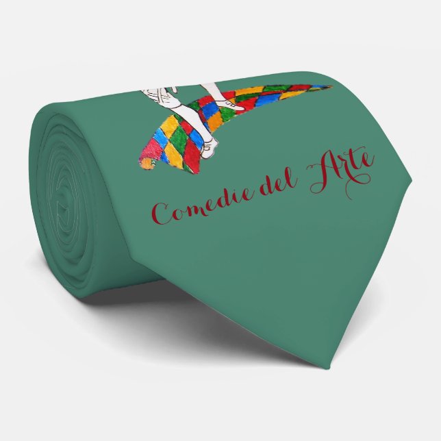 Gravata comédia del arte harlequin (Rolled)