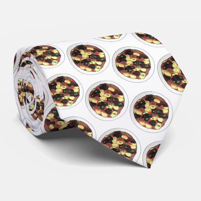 Gravata Comida jamaicana de guisado e feijão largo (Rolled)