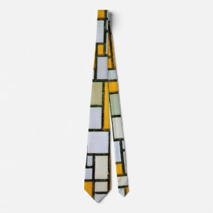Gravata Composição Amarelo e Cinza, Mondrian