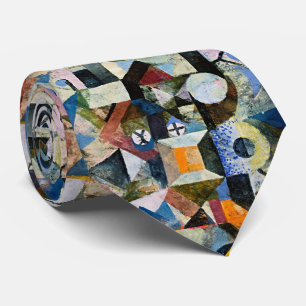 Gravata Composição com a lua amarela e a lua amarela