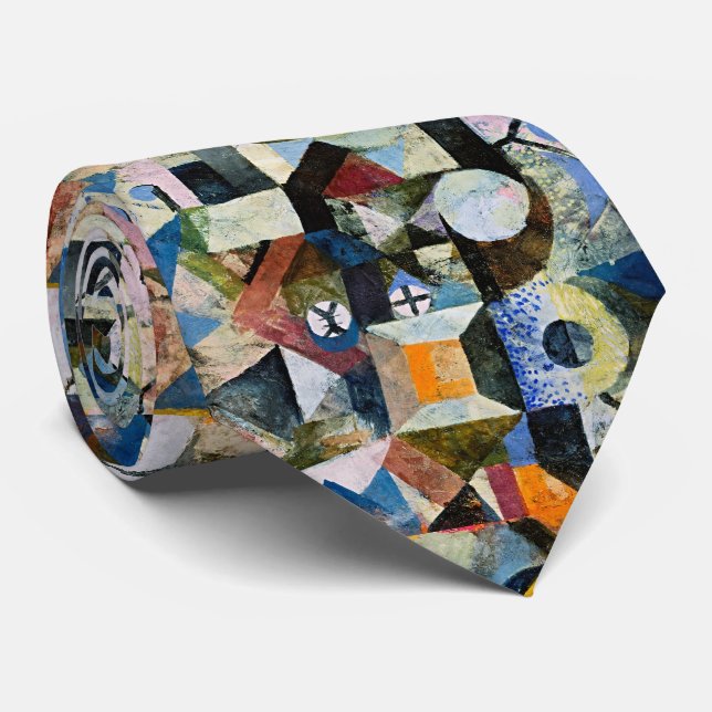 Gravata Composição com a lua amarela e a lua amarela (Rolled)