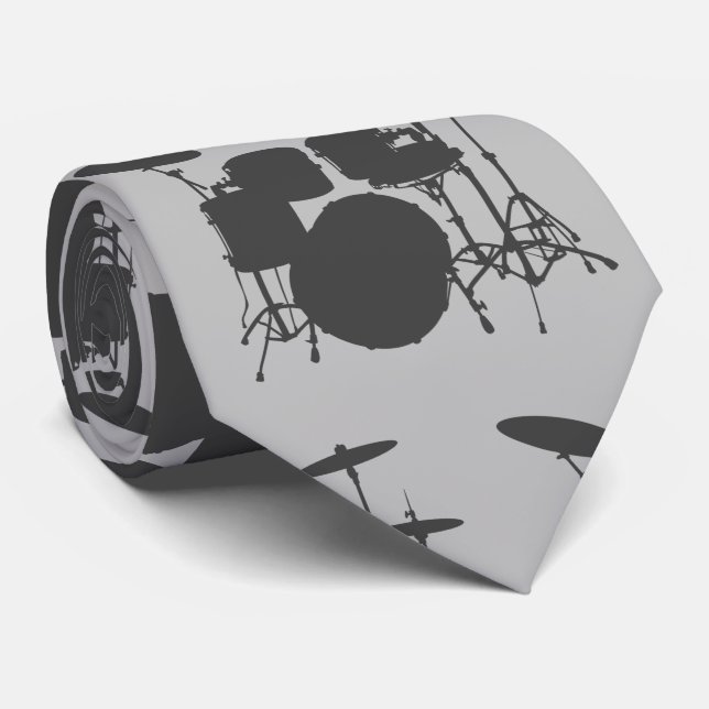 Gravata Conjunto de bateria cinza HAMbyWG (Rolled)