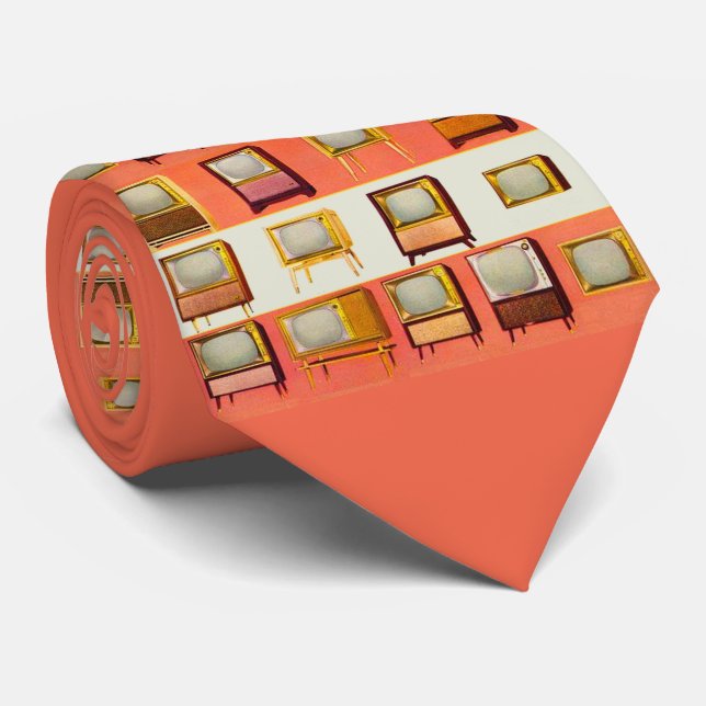 Gravata conjunto de televisores de 1956 impressos (Rolled)
