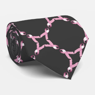 Gravata Consciência cor-de-rosa do cancro da mama da fita
