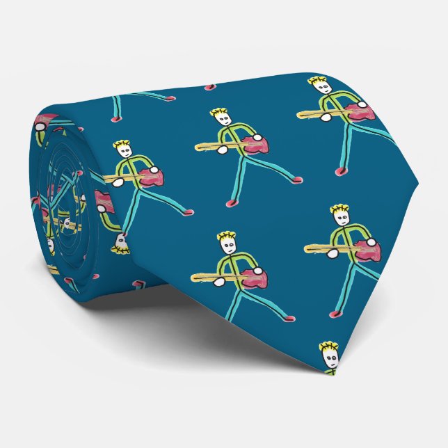 Gravata Contrabaixo Stickman (Rolled)