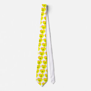 Gravata Convite Para Casamento Coração Vermelho Amarelo W