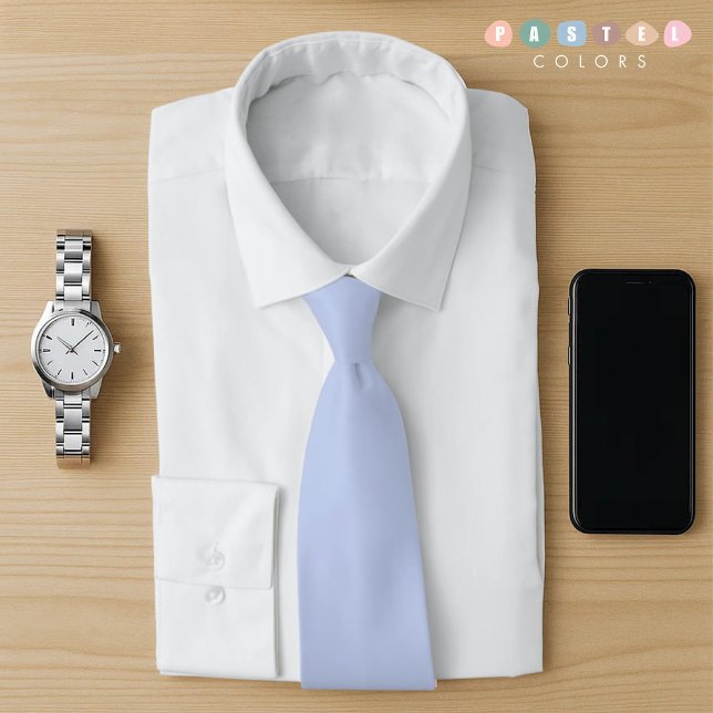 Gravata Cor Azul-Azul do Pastel Leve do Céu Sólido (Solid Soft Sky Light Pastel Baby Blue Color Neck Tie)