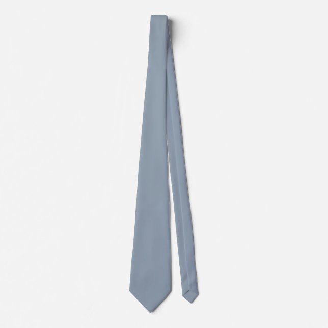 Gravata Cor Azul Cinza Poeirento (Frente)