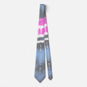 Gravata Cor branca rosa e azul Torção do Torção no Estilo