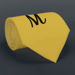 Gravata Cor de Ouro Americano<br><div class="desc">imagem de cor sólida ouro americano. A letra do monograma pode ser alterada ou excluída.</div>