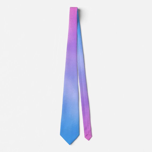 Gravata Cor-De-Rosa Elegante E Azul (Frente)