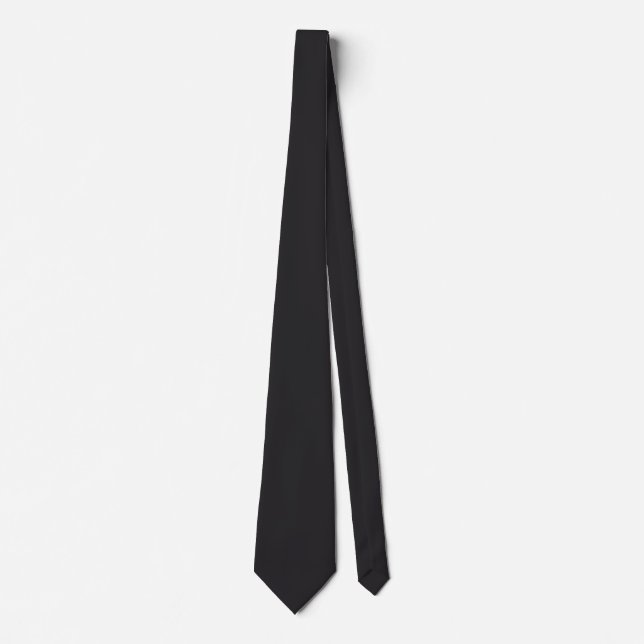 Gravata Cor Preto Uva Sólida (Frente)