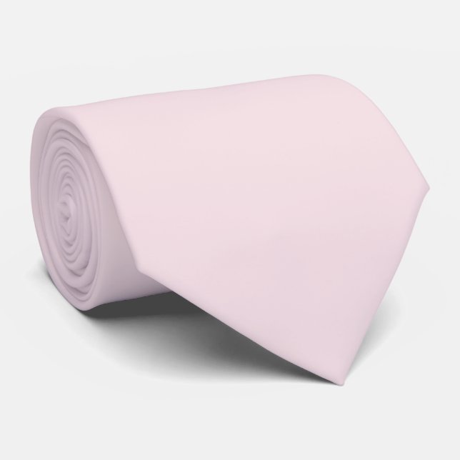 Gravata Cor Rosa Chá Cor Sólida  (Rolled)
