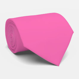 Gravata Cor Rosa Quente Sólido Simples