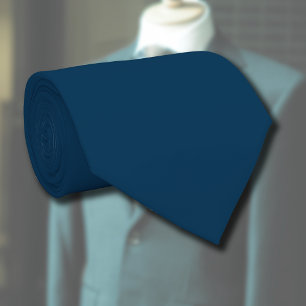 Gravata Cor Sólida Azul Prussiana Clássico Elegante