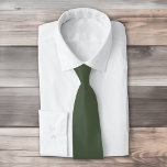 Gravata Cor sólida Floresta Moss verde escuro<br><div class="desc">Floresta Moss verde-escuro de cor sólida design.</div>