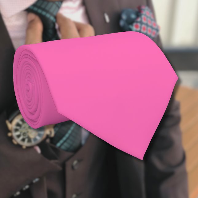 Gravata Cor Sólida Neon Quente | Clássico (Criador carregado)