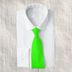 Gravata Cor Sólida Neon Verde