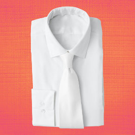 Gravata Cor Sólida Pura e Branca