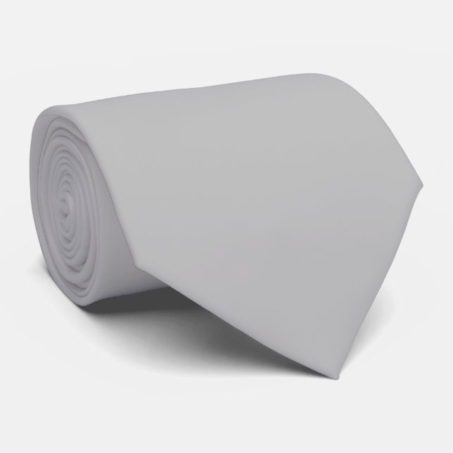 Gravata Cor Sólido Cinza Prata Simples (Rolled)