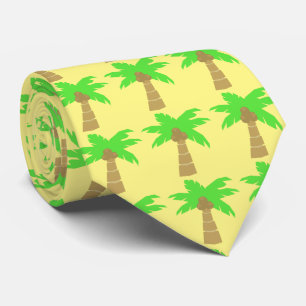 Gravata Cor tropical do costume das palmeiras da praia do