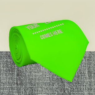 Gravata cor verde fluorescente estável - adicionar logoti