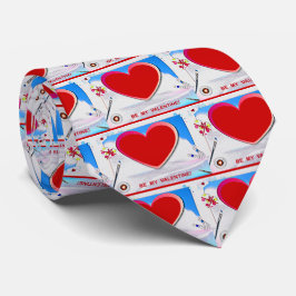 Gravata Coração com Namorados pintado Adicionar sua foto