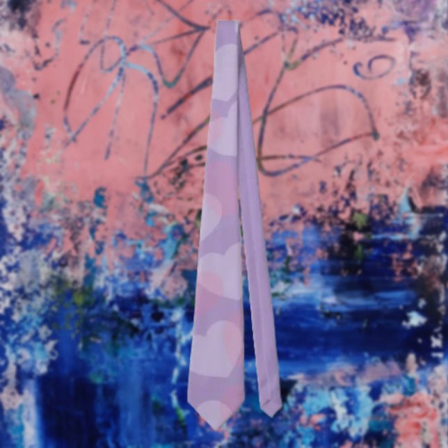 Gravata Coração Doce Sprinkle | Padrão Coração Lavanda (Criador carregado)