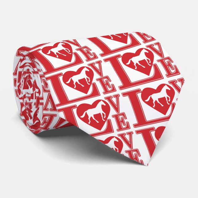 Gravata Corações de Amor de Cavalo (Rolled)