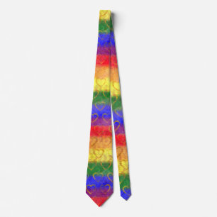 Gravata Corações Dourados, Cores da Bandeira Gay Pride Arc