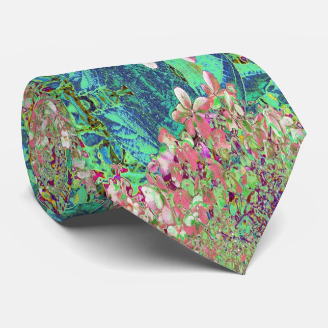 Gravata Coral Elegante e Chartreuse Limelight Hydrangea (Rolled)