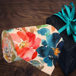 Gravata Coral Peach Indigo Marinho Azul Rosas Pescoço Flor