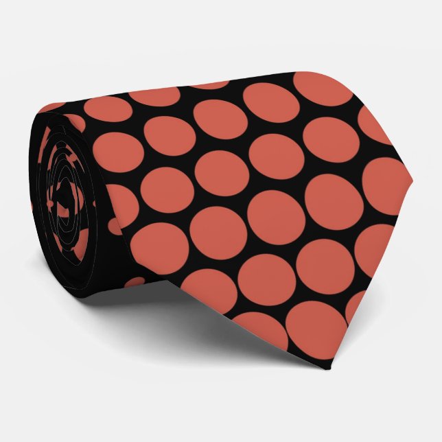 Gravata Coral Techno Dots Modern Black (Rolled)
