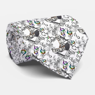 Gravata Corbata con notas musicales