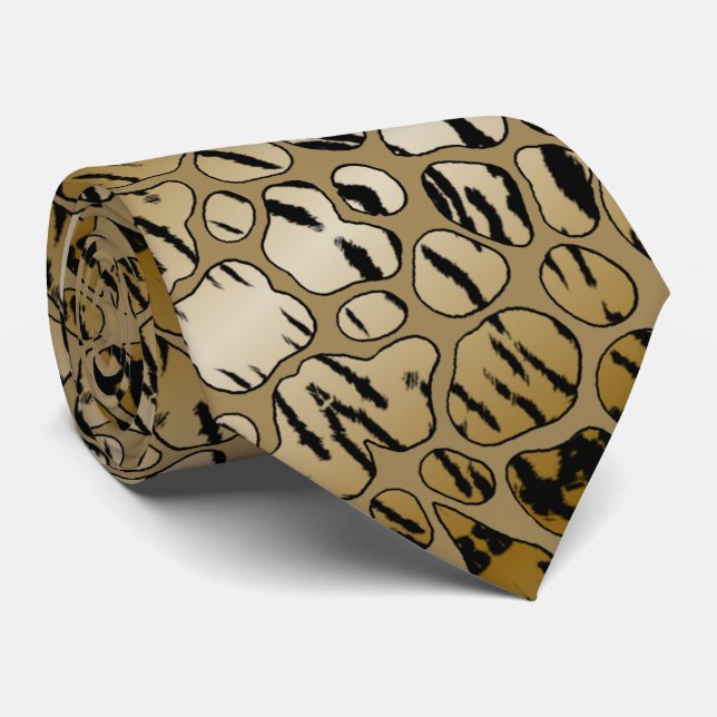 Gravata Corbata de tigre elegante (Rolled)