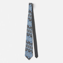 Corbata Para Traje Manto Andino Azul y Gris