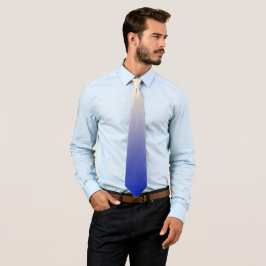 Gravata Cores Antigas Branco e Azul Ombre
