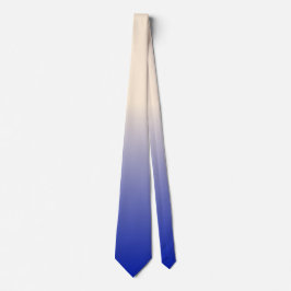 Gravata Cores Antigas Branco e Azul Ombre