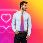 Gravata Cores do Instagram | Torneio do pescoço masculino<br><div class="desc">Personalize adicionando suas iniciais ao monograma desta gravata colorida de homem do pôr do sol. Este design apresenta a paleta de cores do Instagram.</div>