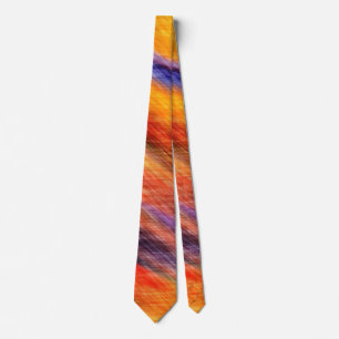 Gravata Cores Sunset Colour Neck Tie Design Abstrato Moder